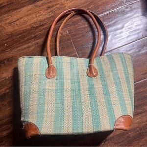 Shebobo San Francisco Raffia Striped Tote